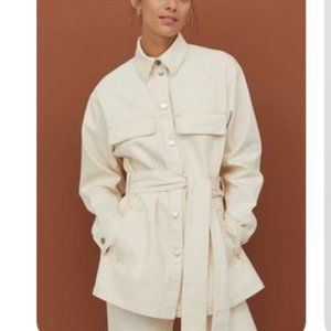 H&M Denim Shirt with Tie Belt